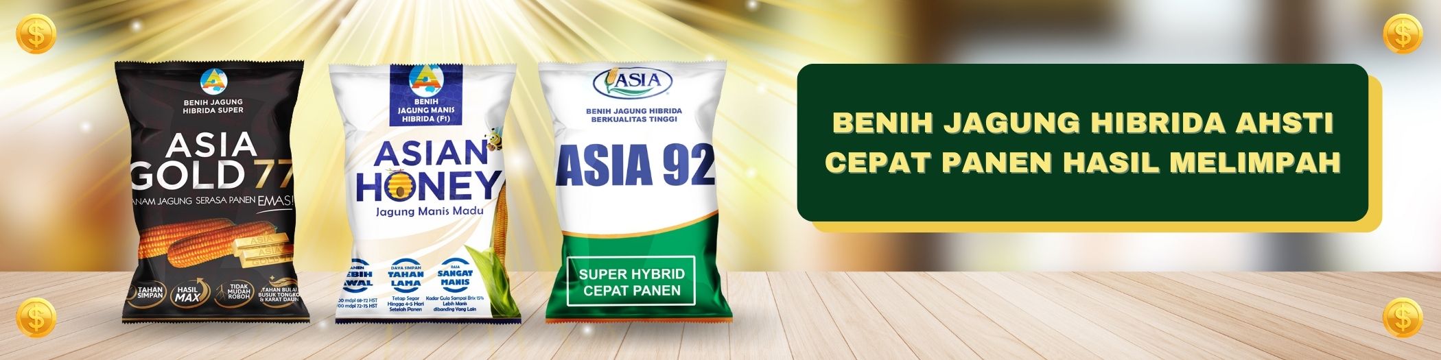 benih jagung hibrida ahsti asian gold honey 92 saprodi